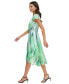 Фото #3 товара Women's Printed Flutter-Sleeve High-Low Dress