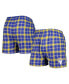 Фото #1 товара Men's Royal, Gold Los Angeles Rams Ledger Flannel Boxers