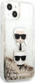 Karl Lagerfeld Karl Lagerfeld KLHCP13SKICGLD iPhone 13 mini 5,4" złoty/gold hardcase Liquid Glitter Karl&Choupette Head