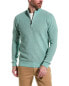 Фото #1 товара Raffi English Rib 1/4-Zip Mock Neck Sweater Men's Green Xl