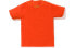 BAPE SHARK ONE POINT PONR TEE 鲨鱼小logo短袖T恤 男女同款 橙色 / Футболка BAPE SHARK ONE POINT PONR TEE logoT 1F20-110-057