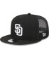 Фото #2 товара Men's Black San Diego Padres Trucker 9FIFTY Snapback Hat