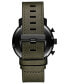 ფოტო #4 პროდუქტის Men's Chronograph Green Leather Strap Watch 45mm