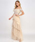 Фото #3 товара Juniors' Sequin-Bustier Off-The-Shoulder Gown, Created for Macy's