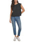 ფოტო #5 პროდუქტის Petite Crewneck Extended-Shoulder Top