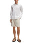 Фото #3 товара Men's Stretch-Linen Chambray Slim-Fit Dress Shirt