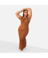 Фото #1 товара Plus Size Samira Sheer Glitter Mesh Cowl Neck Maxi Bodycon Dress