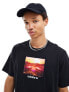 adidas Originals sunset graphic t-shirt in black