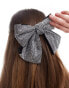 Фото #4 товара Pieces diamonte bow hair clip in black