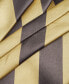 ფოტო #2 პროდუქტის Men's Brown Gold Stripe Tie