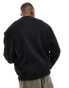 Weekday relaxed heavyweight jersey sweatshirt in Black