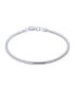 ფოტო #1 პროდუქტის Snake Chain Starter Charm Fits European Beads Bracelet For Women Teen Strong .925 Sterling Silver Lobster Claw Clasp