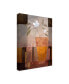 Pablo Esteban Flowers in Orange Vase Canvas Art - 15.5" x 21"