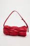 Satin shoulder bag with gathered detail