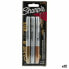 Set of Felt Tip Pens Sharpie Multicolour metal 3 Pieces 1 mm (12 Units)