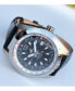 ფოტო #7 პროდუქტის Women's Amelia Swiss GMT Black Leather Strap Watch 40mm