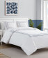 Фото #1 товара Alden White Embroidered 3-Piece Duvet Cover Set, King