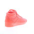 Фото #8 товара Reebok Freestyle Hi Womens Orange Leather Lace Up Lifestyle Sneakers Shoes