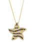 Фото #1 товара Le Vian gODIVA x Le Vian® Chocolate Diamond & Nude Diamond Star Adjustable 20" Pendant Necklace (1 ct. t.w.) in 14k Gold
