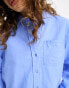 Фото #3 товара ONLY linen oversized shirt in blue