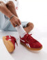 Reebok Club C Grounds suede trainers with gum sole in red