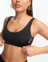 Фото #3 товара Nike Swimming Icon Sneakerkini scoop neck bikini top in black