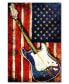 Фото #1 товара Patriotic Guitar Gallery-Wrapped Canvas Wall Art - 12" x 18"
