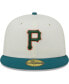Men's Cream Pittsburgh Pirates Chrome Evergreen 59FIFTY Fitted Hat