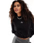 Фото #1 товара Calvin Klein Jeans cropped sweatshirt in black