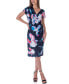 Фото #1 товара Платье с принтом 24seven Comfort Apparel длиной до колена на короткий рукав