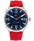 Часы Tommy Hilfiger Red Silicone Strap Watch 46mm