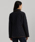 ფოტო #2 პროდუქტის Petite Quilted Velboa Lined Coat