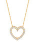 ფოტო #4 პროდუქტის Cubic Zirconia Heart Pendant Necklace in Sterling Silver