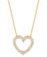 Фото #4 товара Cubic Zirconia Heart Pendant Necklace in Sterling Silver