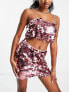 Collective the Label Petite exclusive disc sequin mini skirt co-ord in pink