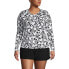 ფოტო #8 პროდუქტის Plus Size Crew Neck Long Sleeve Rash Guard UPF 50 Swim Tee