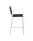 Фото #3 товара Polyvinyl Chloride Upholstered Counter Height Stool with Open Back