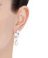 Фото #2 товара Freshwater Pearl (5-1/2-9-1/2mm) & Cubic Zirconia Cluster Drop Earrings in Sterling Silver