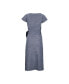 Фото #2 товара Women's Organic Cotton Short Sleeve Knit Tie Maxi Dress