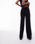 Topshop knitted co-ord straight leg trouser in black