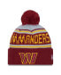 ფოტო #1 პროდუქტის Men's Burgundy Washington Commanders Main Cuffed Knit Hat with Pom