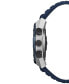 ფოტო #2 პროდუქტის Men's CZ Smart Hybrid Blue Silicone Strap Smart Watch 44mm