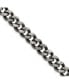 Stainless Steel Oxidized 9.25mm Curb Chain Necklace