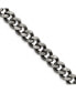 Chisel stainless Steel Oxidized 9.25mm Curb Chain Necklace