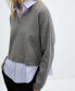 Фото #7 товара Women's Combined Shirt Sweater