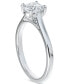 ფოტო #2 პროდუქტის Diamond Round-Cut Cathedral Solitaire Engagement Ring (1/2 ct. t.w.)