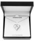 ფოტო #3 პროდუქტის Diamond Double Heart 18" Pendant Necklace (1/10 ct. t.w.) in Sterling Silver