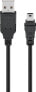 Фото #1 товара Wentronic USB 2.0 Hi-Speed Cable - black - 0.3m - 0.3 m - USB A - Mini-USB B - USB 2.0 - 480 Mbit/s - Black