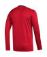 ფოტო #2 პროდუქტის Men's Red Chicago Blackhawks AEROREADY Long Sleeve T-shirt