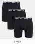 Фото #2 товара Nike cotton stretch 3 pack boxer briefs in black